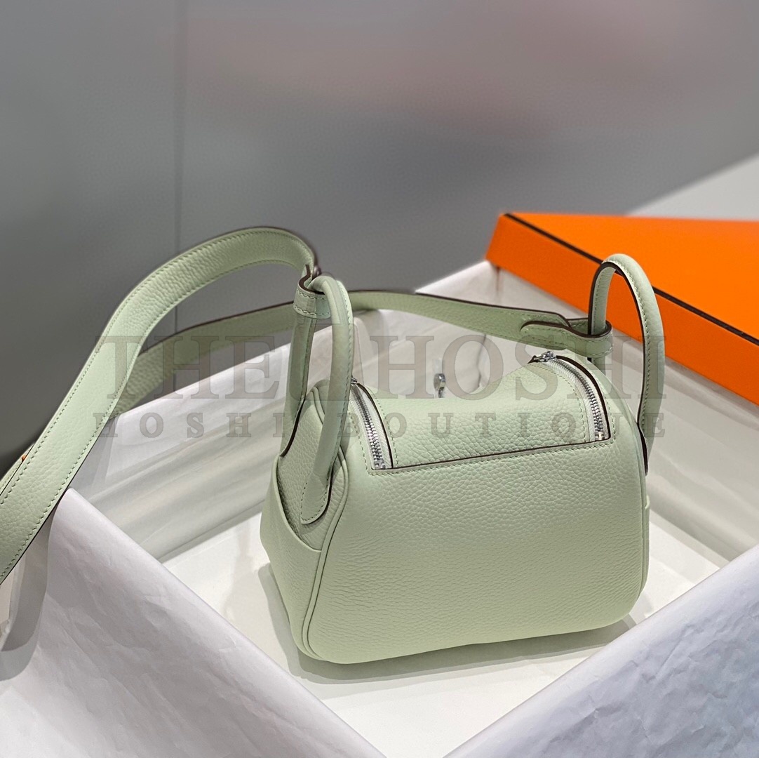 H**me5 Lindy Mini Bag In Vert Fizz Clemence Leather PHW Master Quality