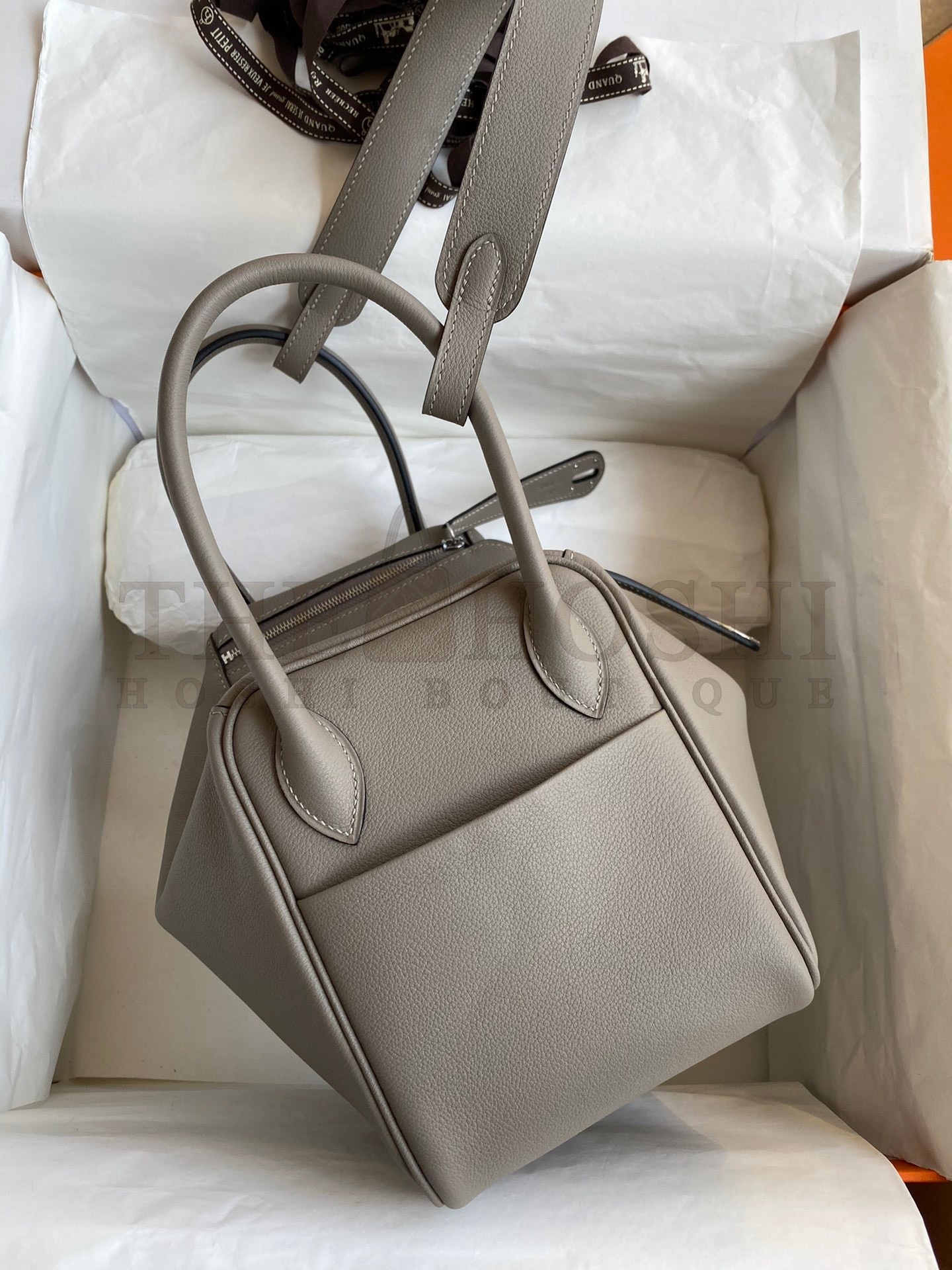H**me5 Lindy 26 Handmade Bag In Gris Asphalt Evercolor Leather Master Quality