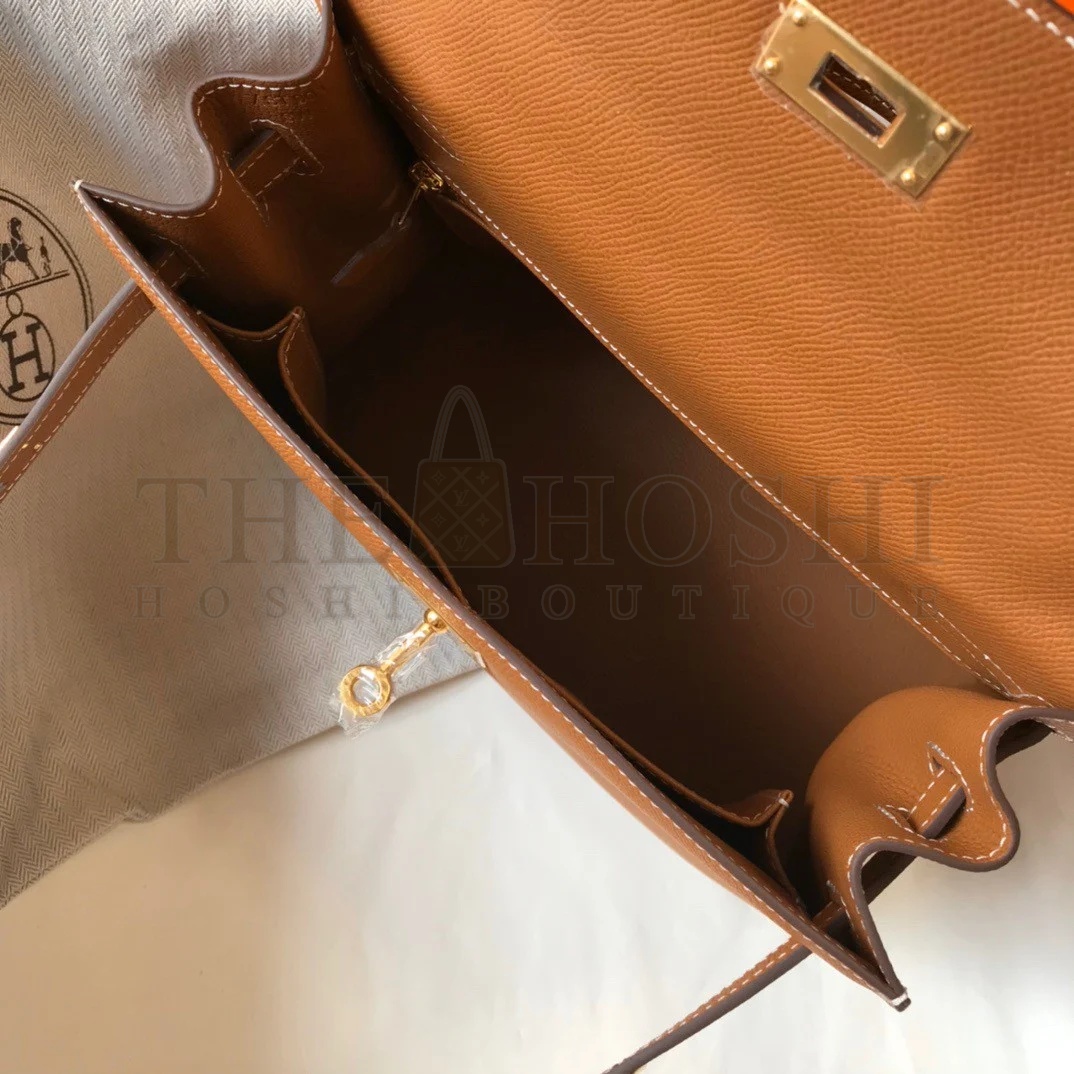 H**me5 Kelly 25cm Sellier Bag in Gold Epsom Calfskin GHW Master Quality