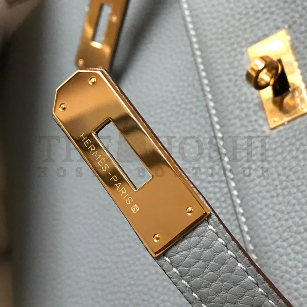 H**me5 Kelly 25cm Retourne Bag in Blue Lin Clemence Leather GHW Master Quality