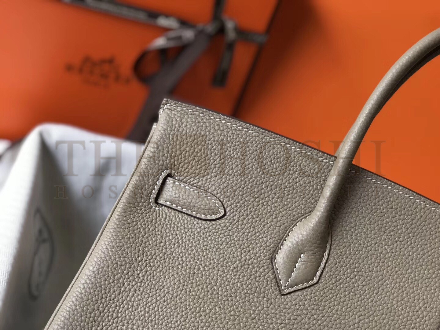 H**me5 Grey Clemence Birkin 35cm Bag Master Quality