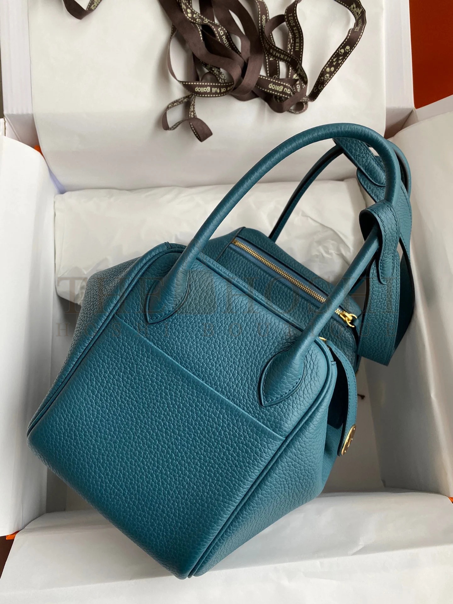 H**me5 Lindy 26 Handmade Bag In Vert Bosphore Clemence Leather Master Quality