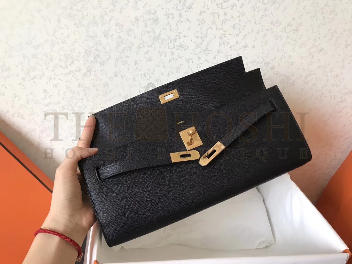 H**me5 Black Epsom Kelly Cut Handmade Bag Master Quality