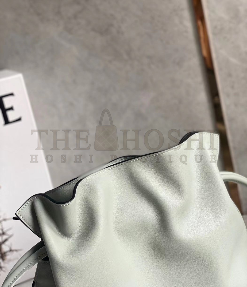 L0ew* Flamenco Clutch In Ash Grey Nappa Leather Master Quality