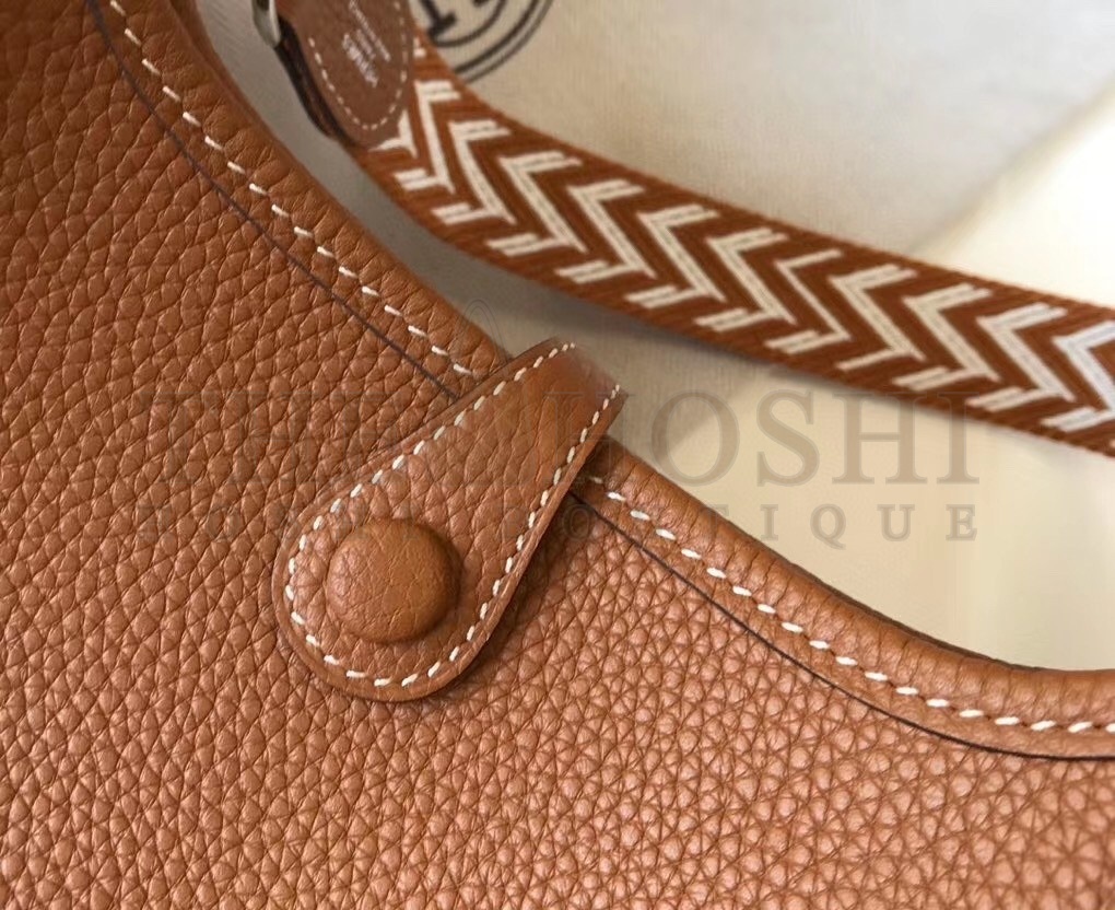 H**me5 Evelyne III TPM Bag In Gold Clemence Leather Master Quality