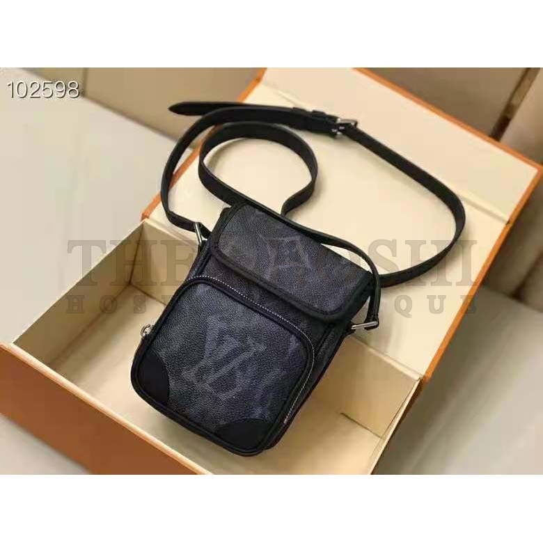 L0vis Vvtt0n LV Men Nano Amazon Messenger Monogram Pastel Noir Coated Canvas Master Quality