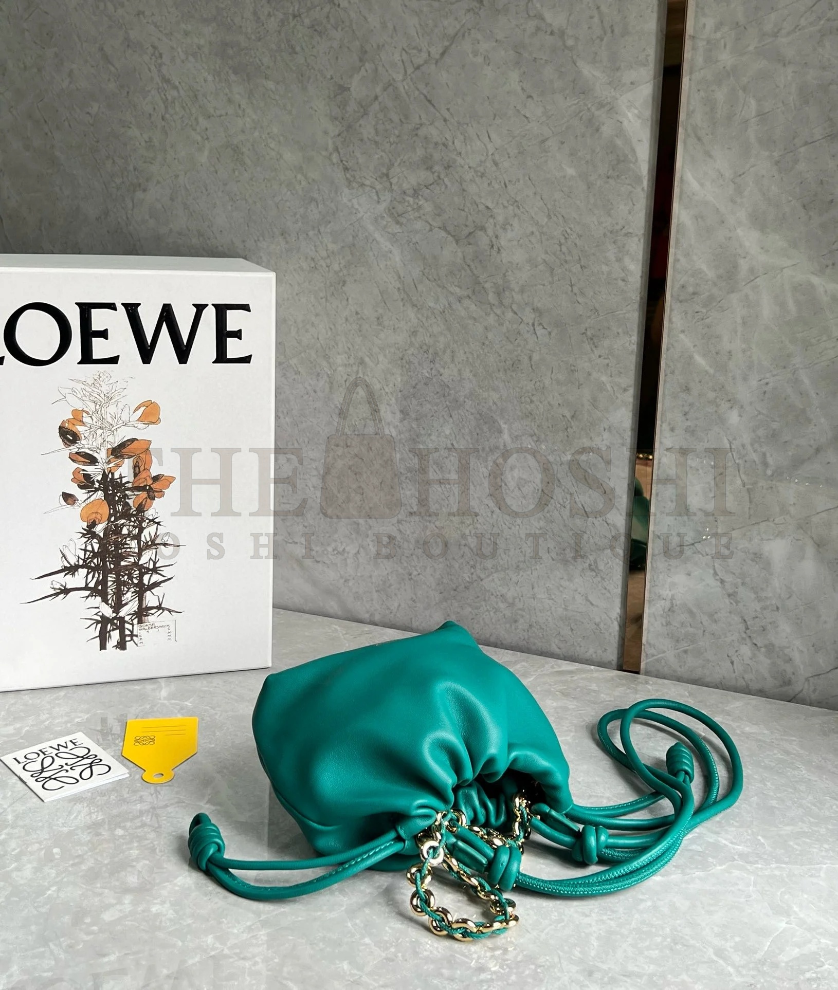 L0ew* Mini Flamenco Purse Bag in Green Nappa Lambskin Master Quality