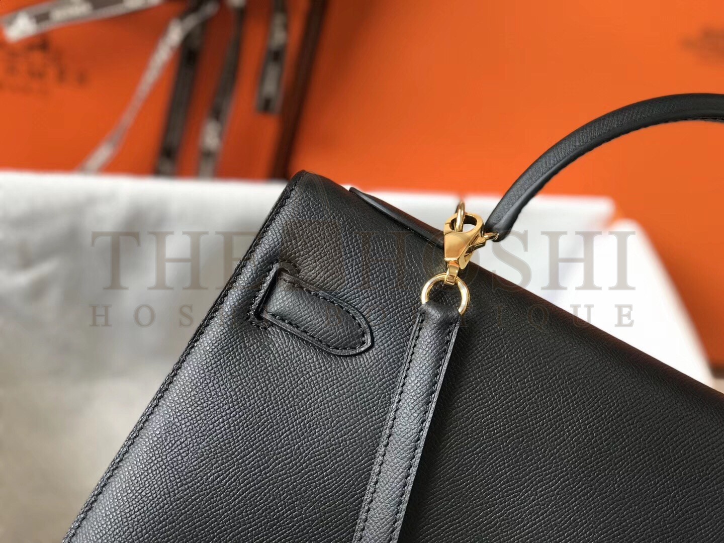 H**me5 Black Epsom Kelly 32cm Sellier Bag Master Quality