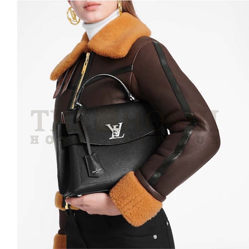 L0vis Vvtt0n LV Women Lockme Ever BB Handbag Black Soft Calfskin Master Quality