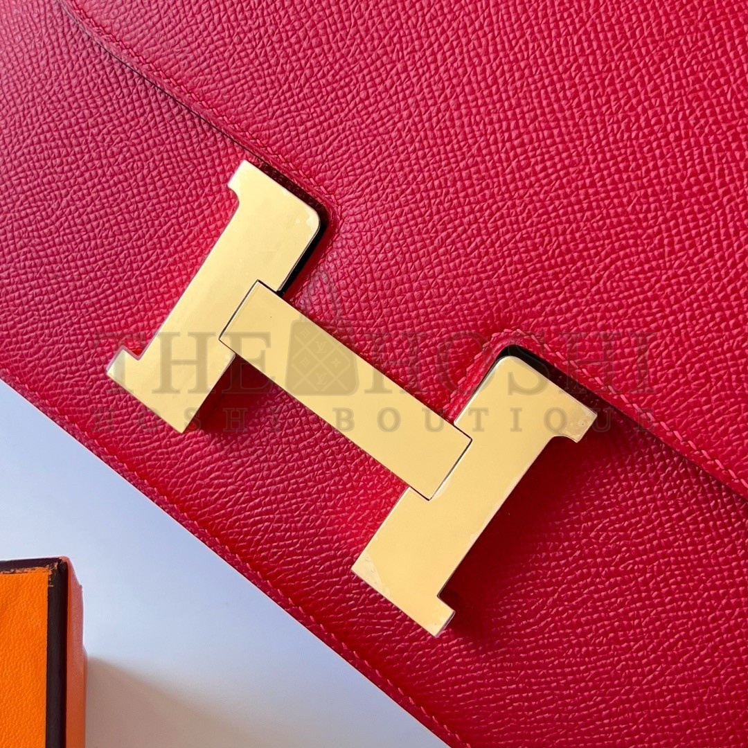 H**me5 Constance 1-24 Mirror Bag In Red Epsom Calfskin Master Quality