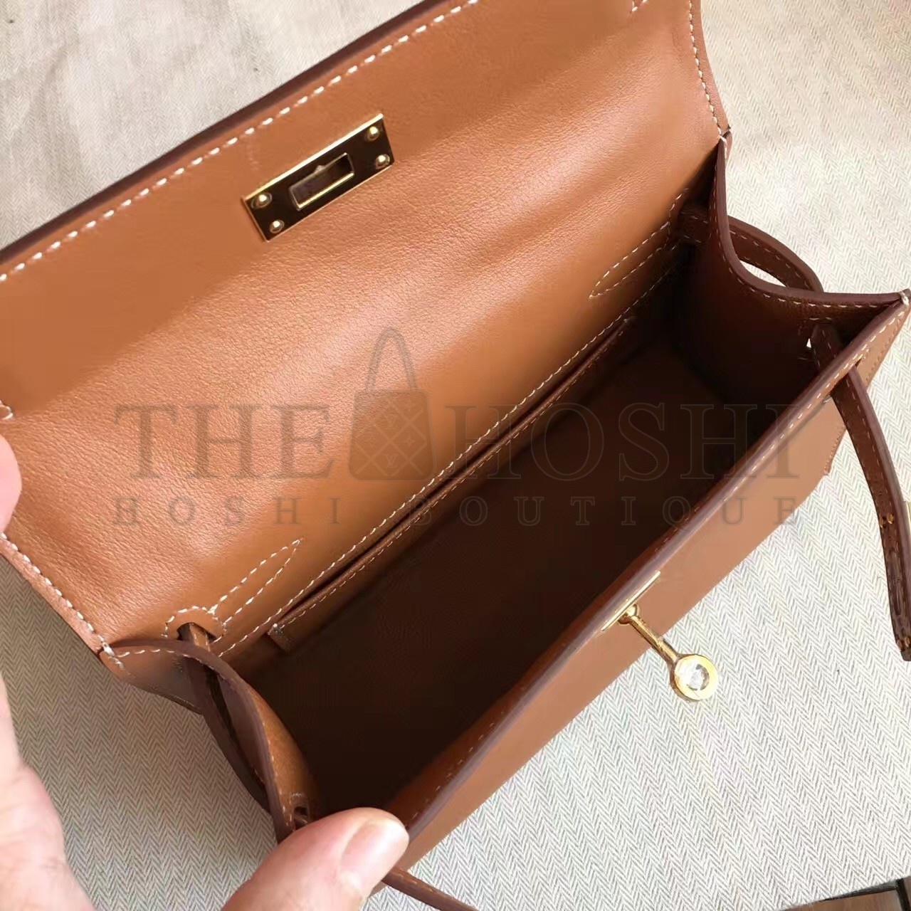 H**me5 Gold Swift Kelly Mini II Handmade Bag Master Quality