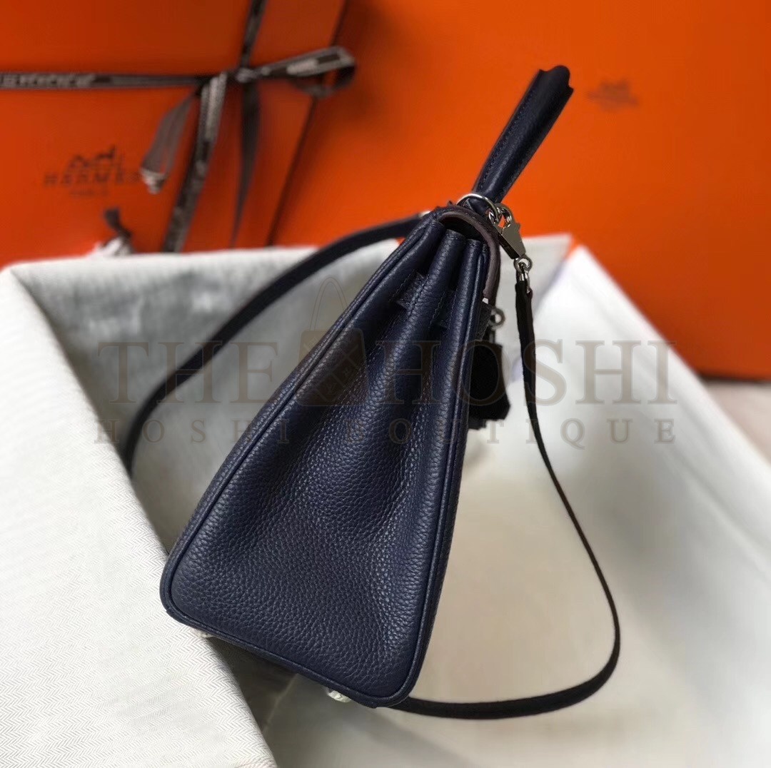H**me5 Navy Blue Clemence Kelly 28cm Bag Master Quality