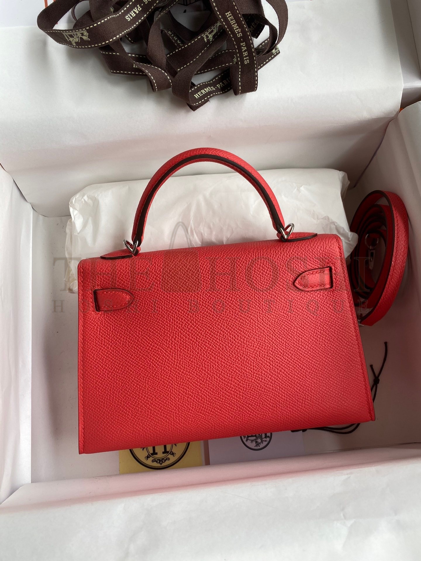 H**me5 Kelly Mini II Sellier Handmade Bag In Piment Epsom Calfskin Master Quality