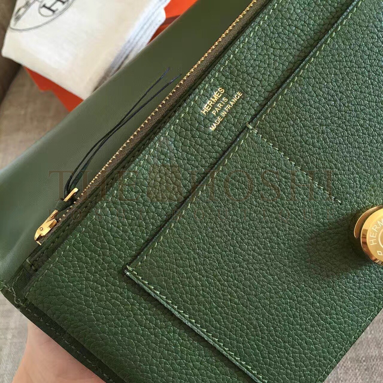 H**me5 Dark Green Dogon Duo Combined Wallet Master Quality