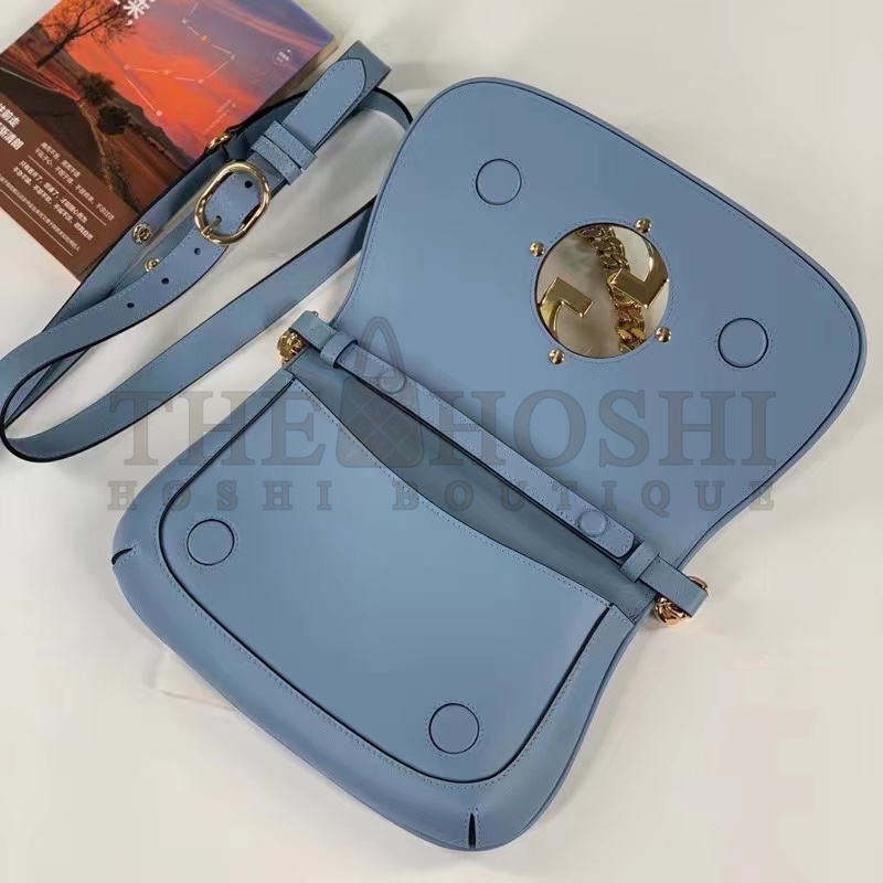 Gvc*1 Women GG Blondie Mini Bag Light Blue Leather Round Interlocking G Master Quality