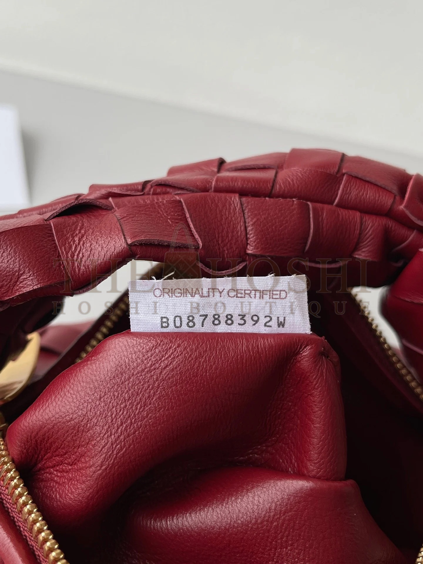 B0tt*ga Ven*ta BV Jodie Mini Bag In Dark Red Intrecciato Lambskin Master Quality