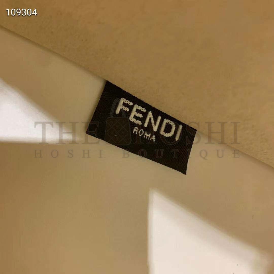 F**di Women Sunshine Shopper Bag White Leather “F**di ROMA” Master Quality