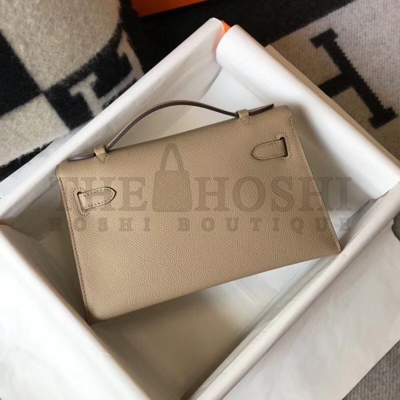 H**me5 Kelly Pochette Bag In Gris Tourterelle Epsom Leather Master Quality