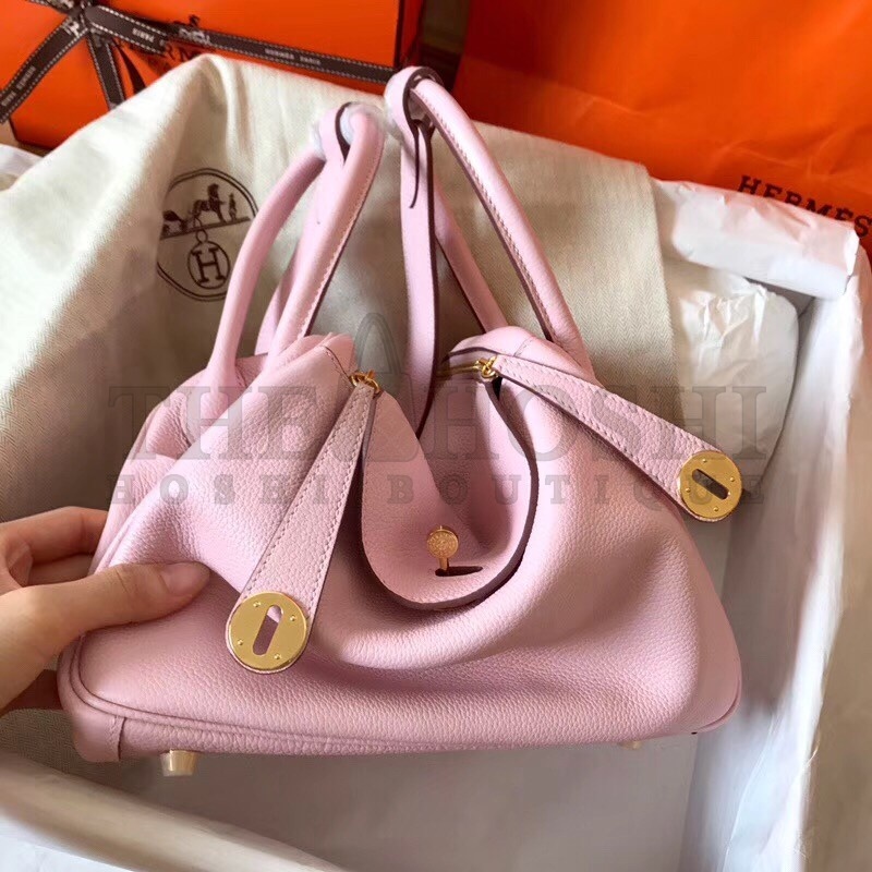 H**me5 Rose Dragee Lindy 26cm Clemence Handmade Bag Master Quality