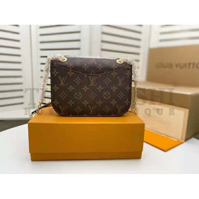 L0vis Vvtt0n LV Women Passy Handbag in Monogram Coated Canvas-Brown Master Quality