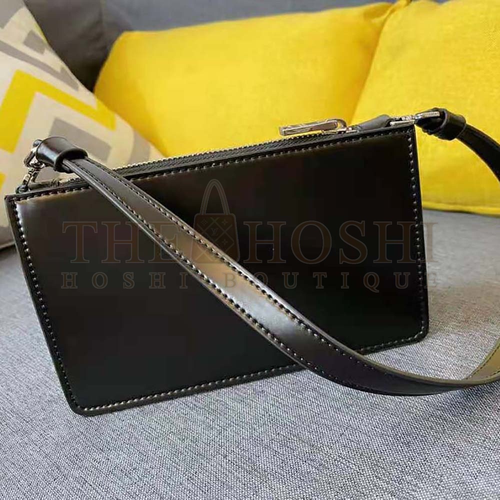 Pra*a Women Brushed Leather Mini-Bag-Black Master Quality