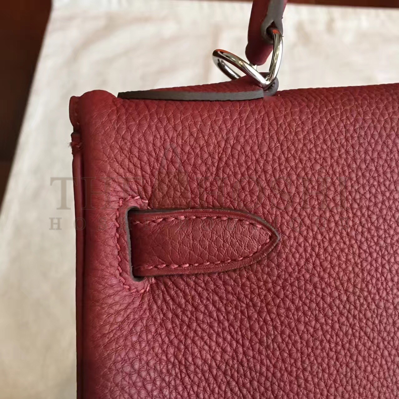 H**me5 Bordeaux Clemence Kelly Retourne 32cm Handmade Bag Master Quality