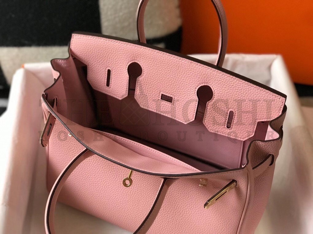 H**me5 Birkin 30 Bag in Pink Clemence Leather with GHW Master Quality