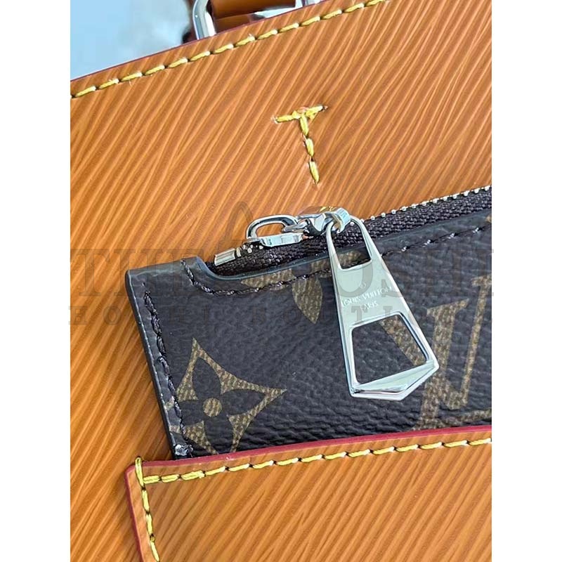L0vis Vvtt0n LV Women Marelle Tote MM Gold Miel Brown Epi Grained Cowhide Master Quality