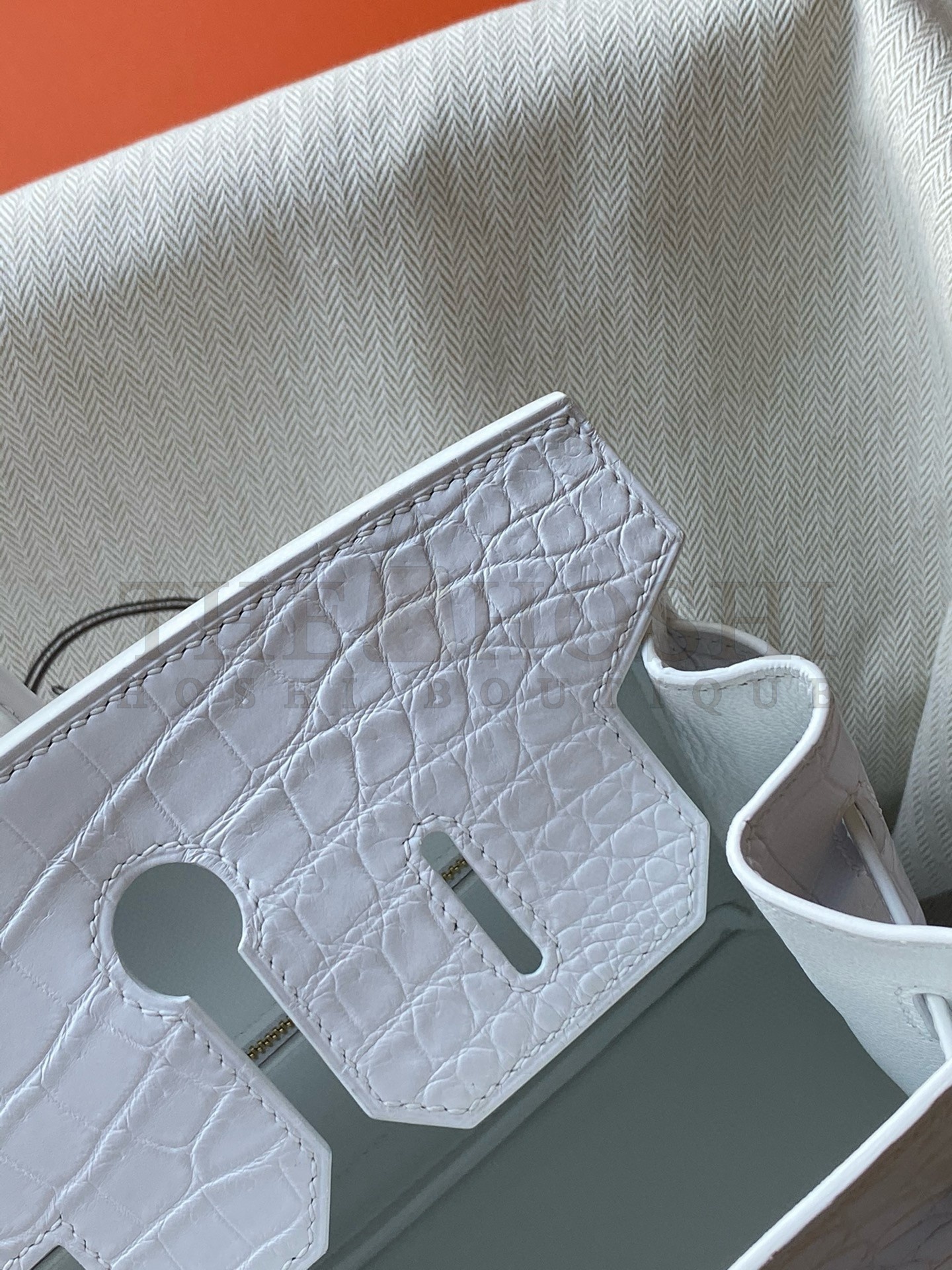 H**me5 Birkin 30 Handmade Bag In White Crocodile Niloticus Matte Skin Master Quality