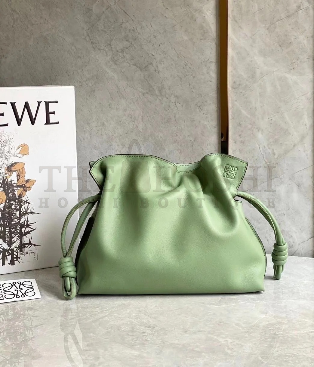 L0ew* Flamenco Clutch Bag In Rosemary Calfskin Master Quality