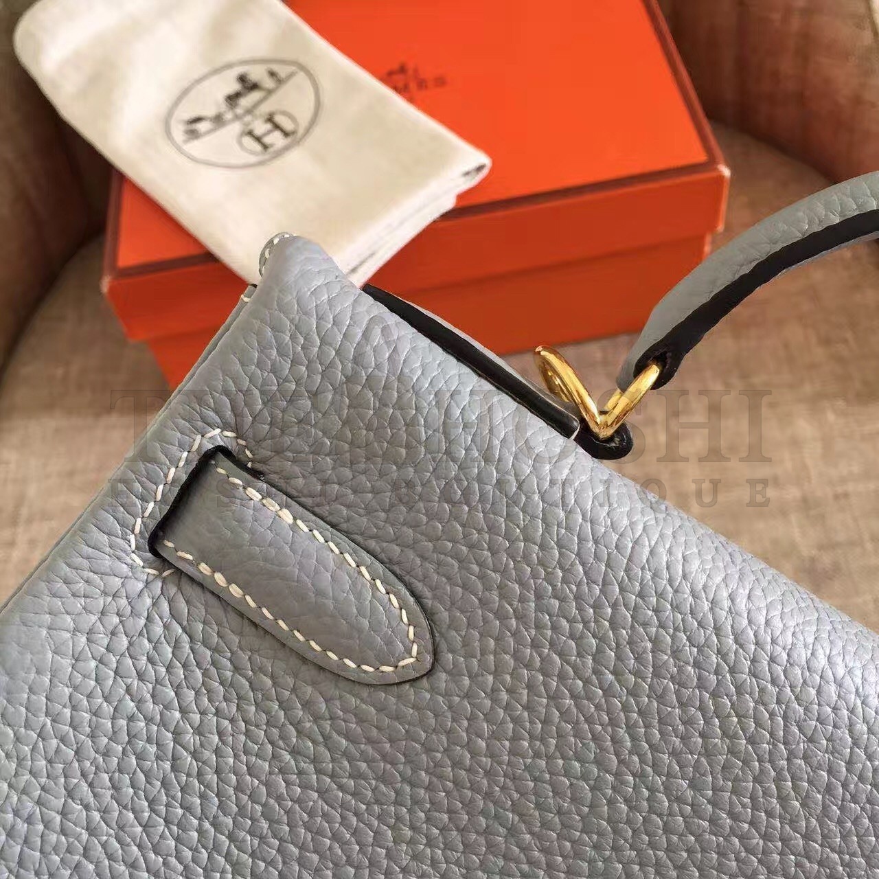 H**me5 Blue Lin Clemence Kelly Retourne 32cm Handmade Bag Master Quality