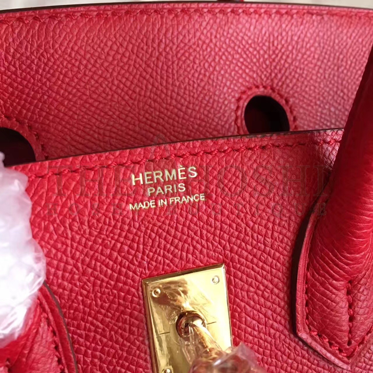 H**me5 Red Birkin 25cm Epsom Handmade Bag Master Quality