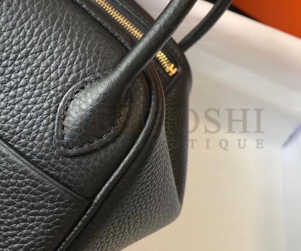 H**me5 Mini Lindy Bag In Black Clemence Leather Master Quality