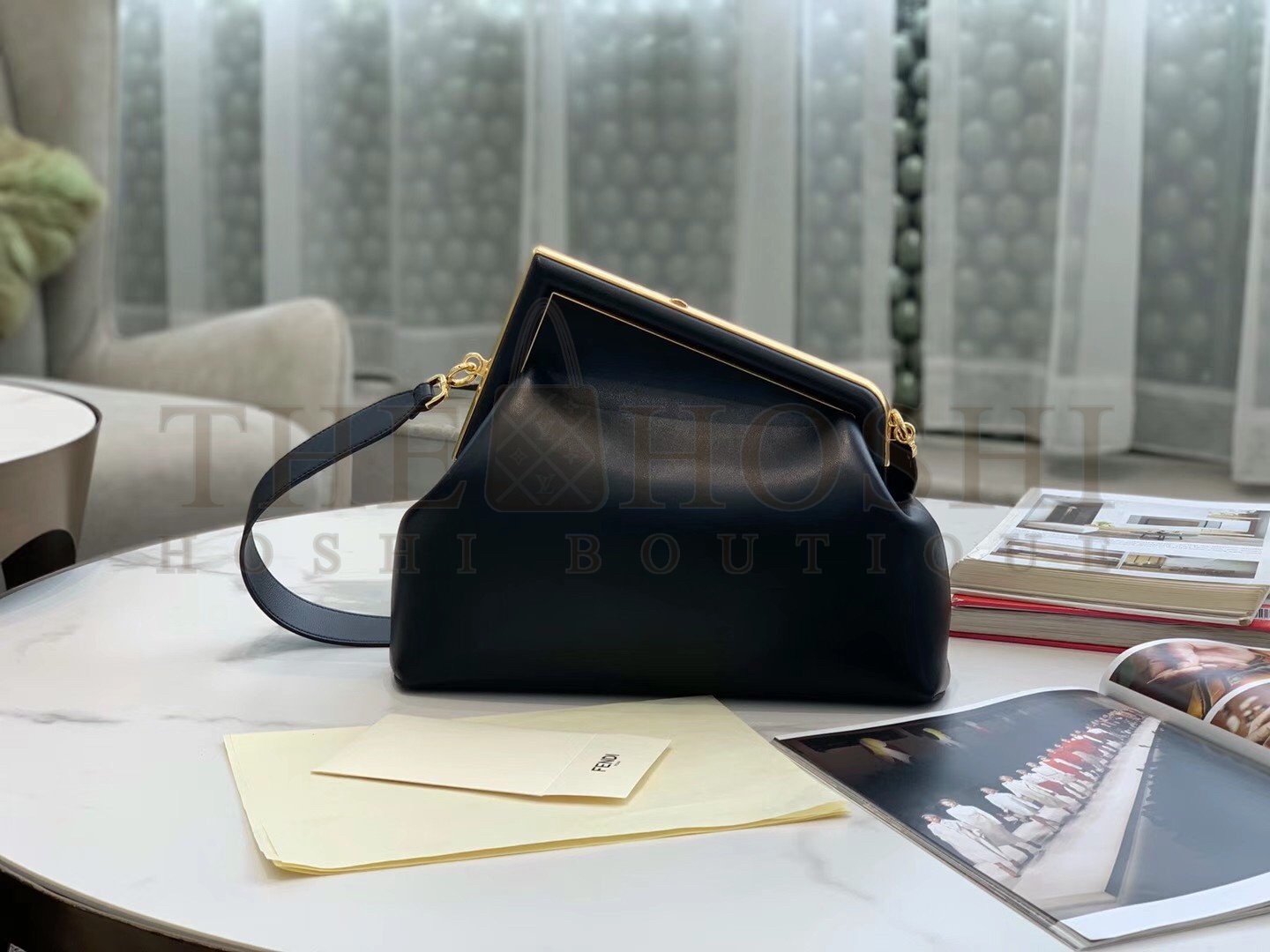 F**di First Medium Bag In Black Nappa Leather Master Quality