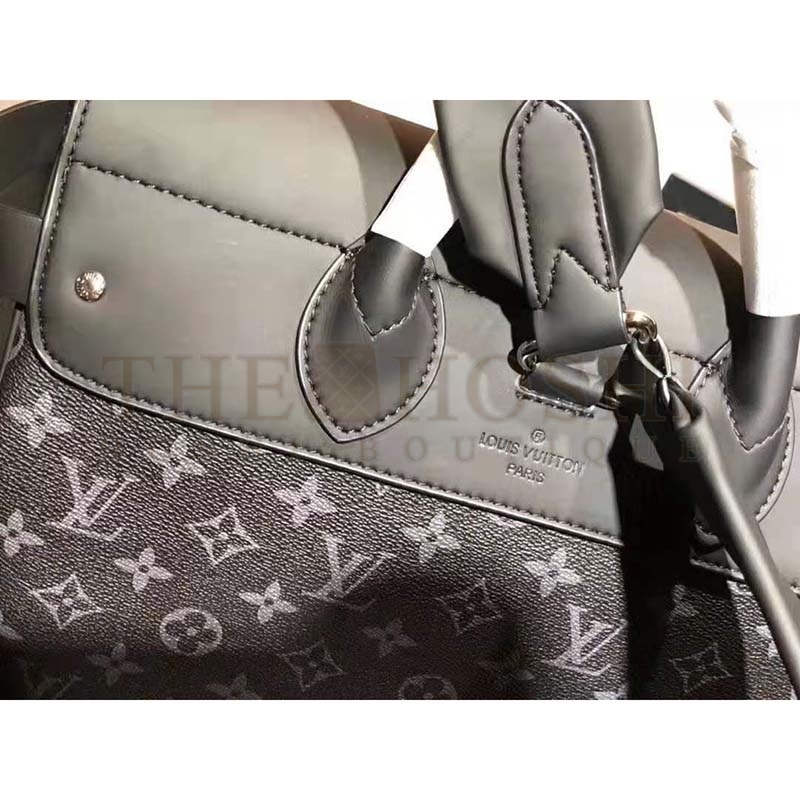 L0vis Vvtt0n LV Men Steamer Backpack in Monogram Eclipse Canvas-Grey Master Quality