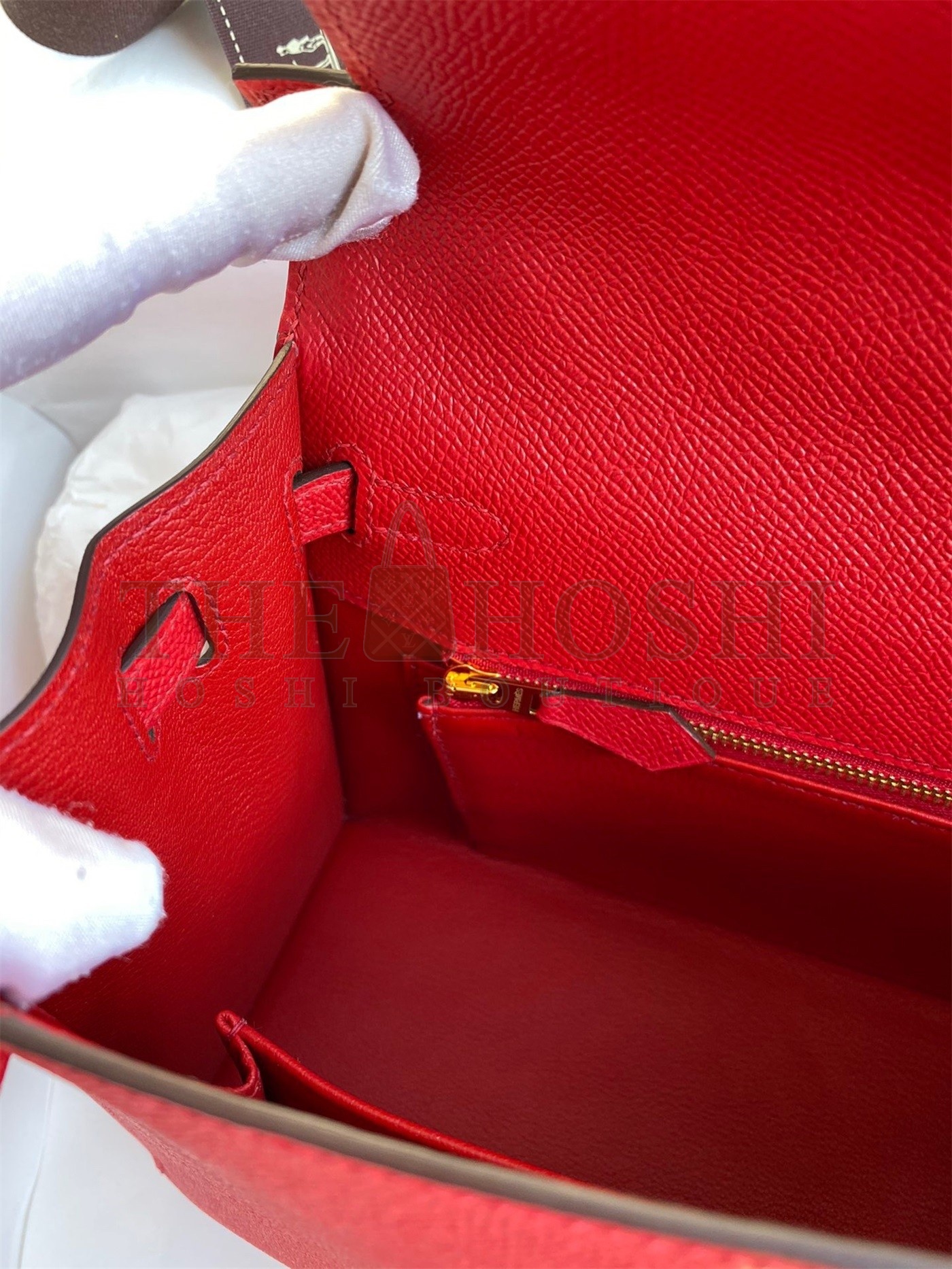 H**me5 Epsom Kelly 25cm Sellier Handmade Red Bag Master Quality