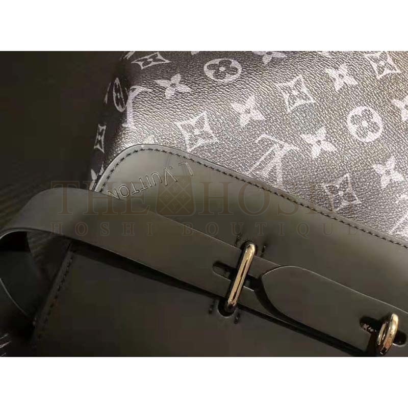 L0vis Vvtt0n LV Men Steamer Backpack in Monogram Eclipse Canvas-Grey Master Quality