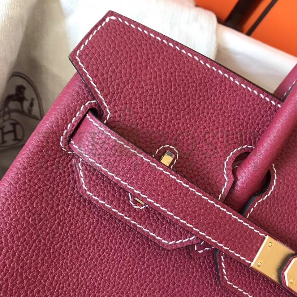 H**me5 Ruby Birkin 30cm Clemence Handmade Bag Master Quality