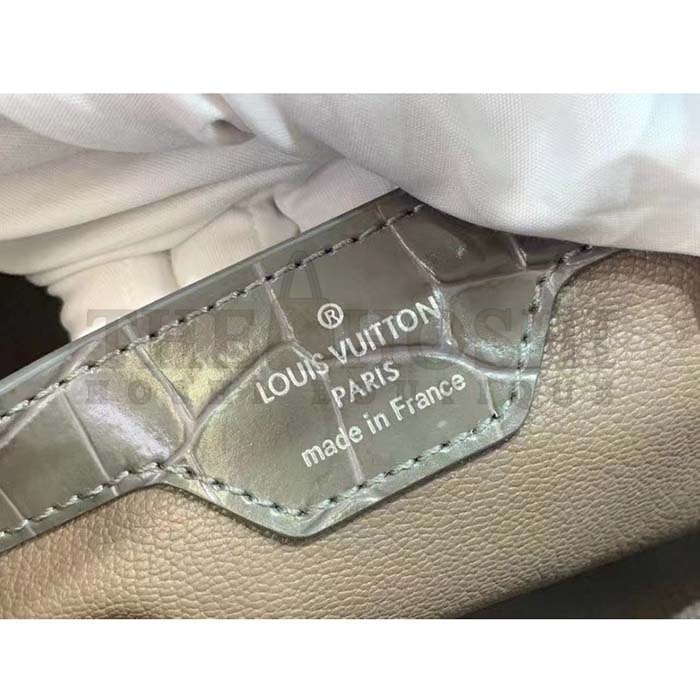 L0vis Vvtt0n LV Women Capucines BB Handbag Grey Crocodilien Brillant Savoir Faire Master Quality