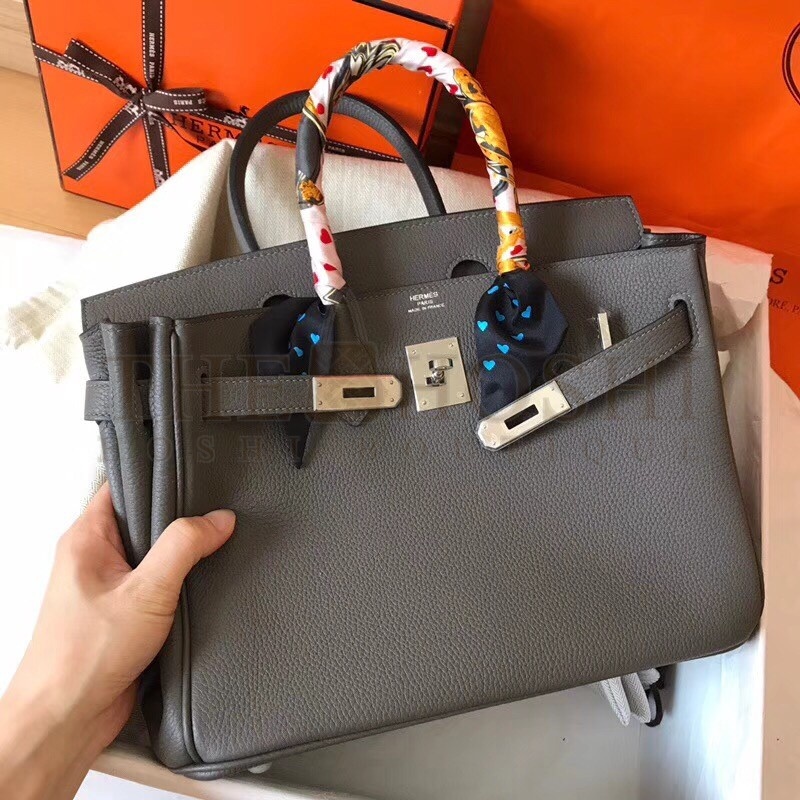 H**me5 Ardoise Birkin 30cm Clemence Handmade Bag Master Quality