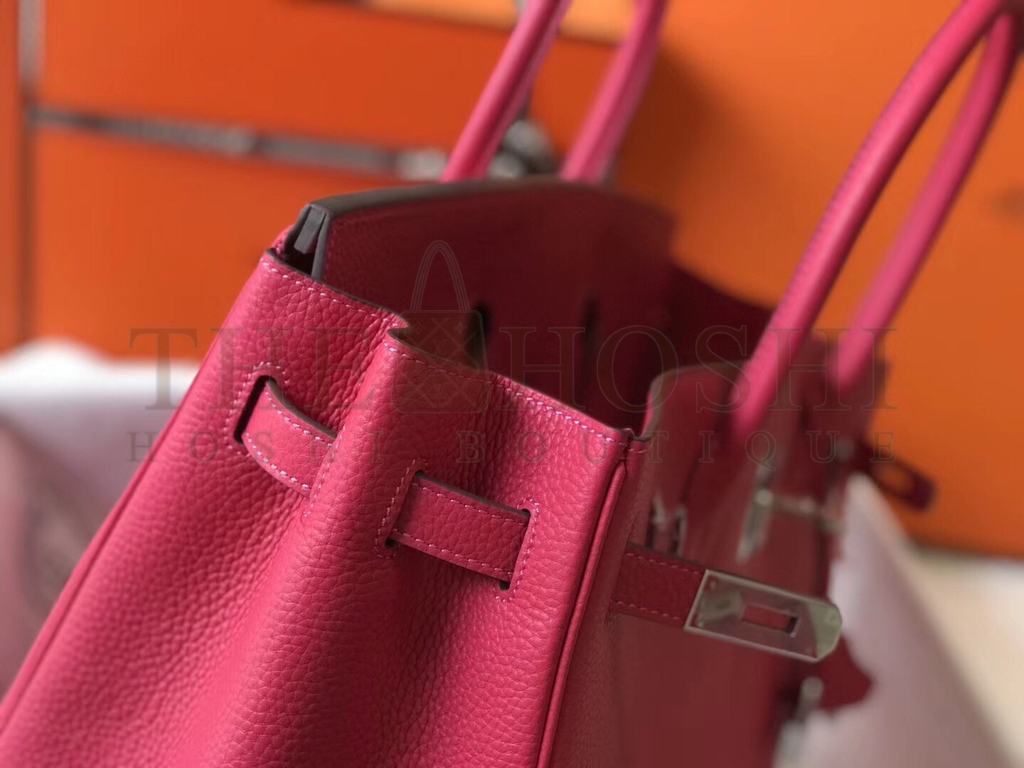 H**me5 Rose Red Clemence Birkin 35cm Bag Master Quality