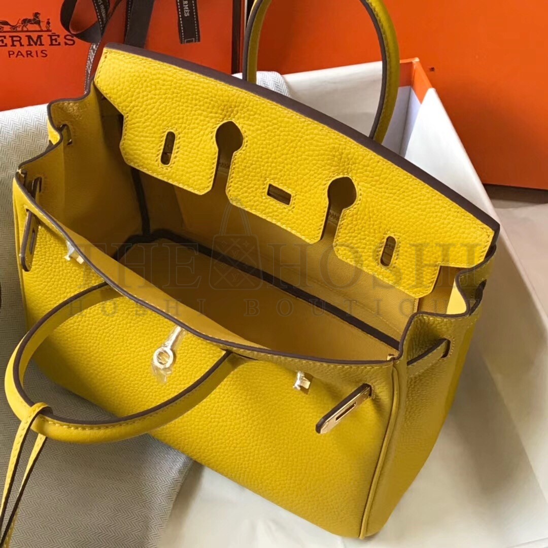 H**me5 Birkin 25cm Bag In Soleil Clemence Leather Master Quality