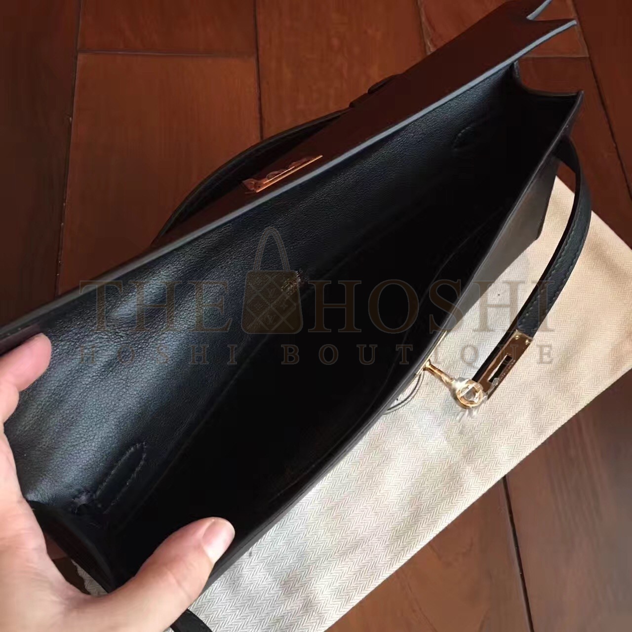 H**me5 Black Swift Kelly Cut Handmade Bag Master Quality