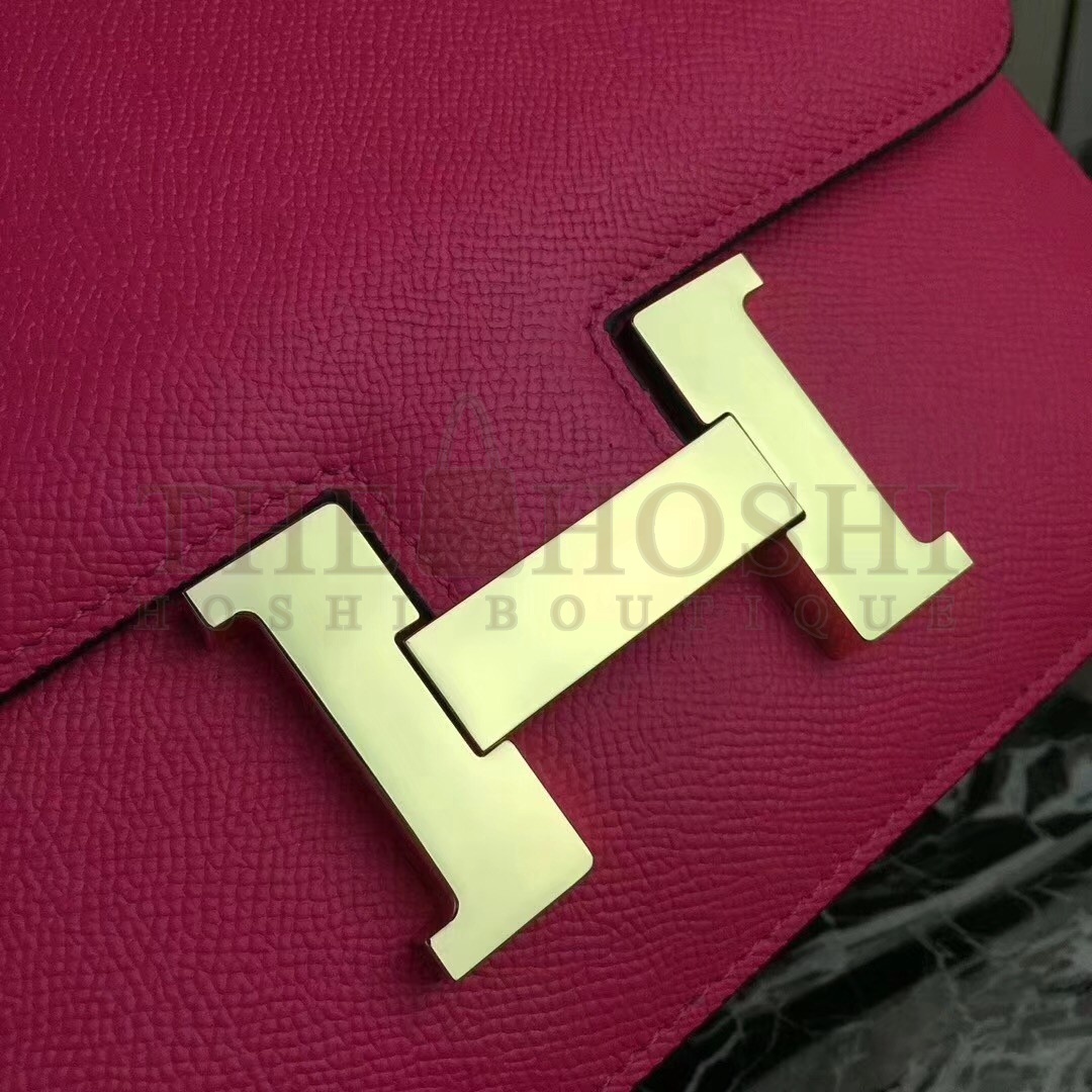 H**me5 Red Constance MM 24cm Epsom Leather Bag Master Quality