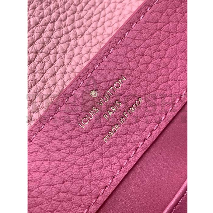 L0vis Vvtt0n LV Women Capucines Mini Handbag Rose Chamallow Pink Taurillon Leather Master Quality