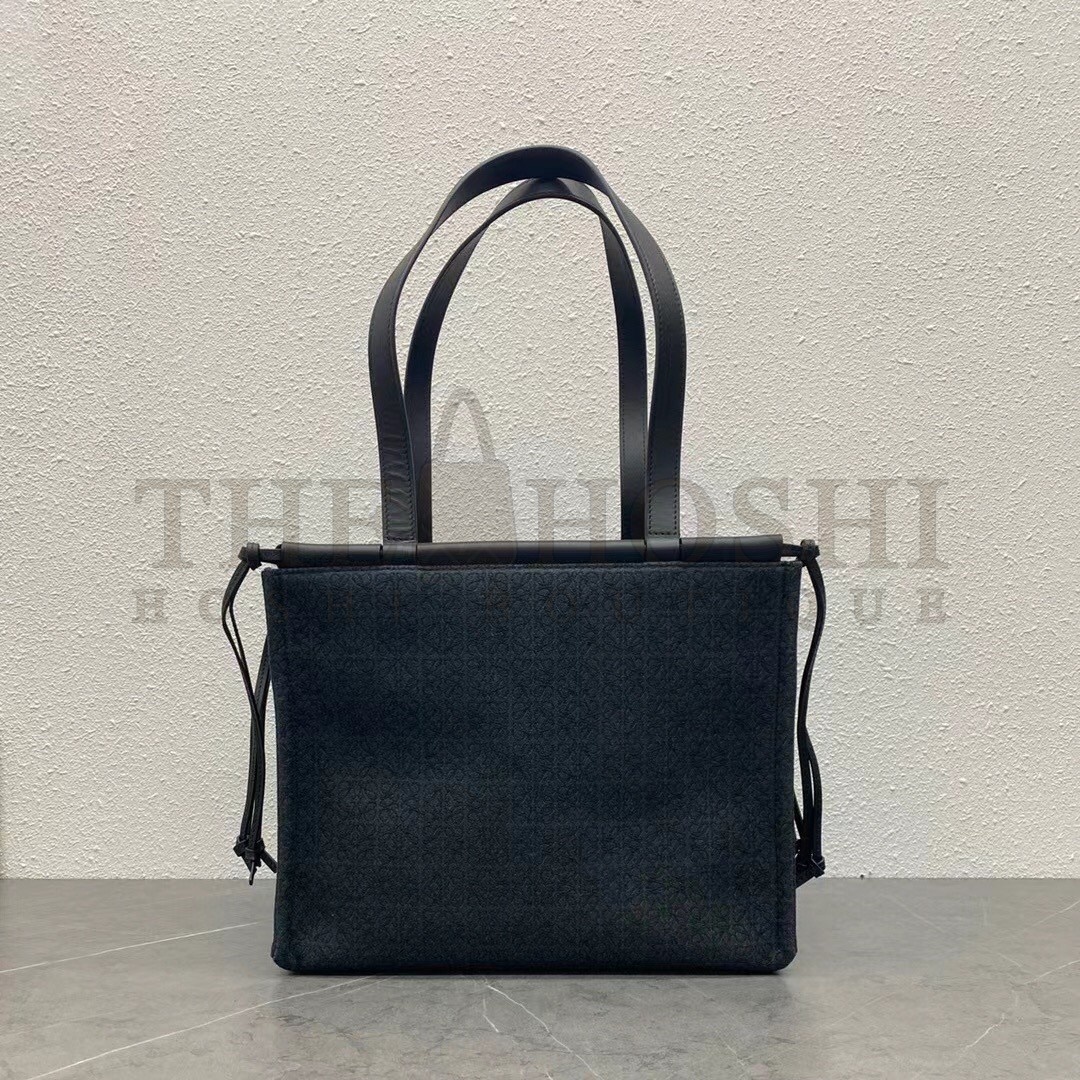 L0ew* Cushion Small Tote In Black Anagram Jacquard Master Quality