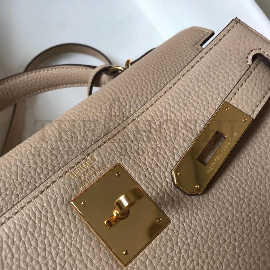 H**me5 Kelly 25cm Retourne Bag in Trench Clemence Leather GHW Master Quality