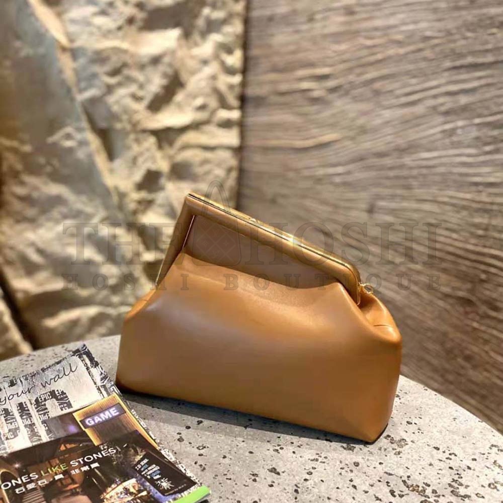 F**di Women First Medium Nappa Leather Bag-Brown Master Quality