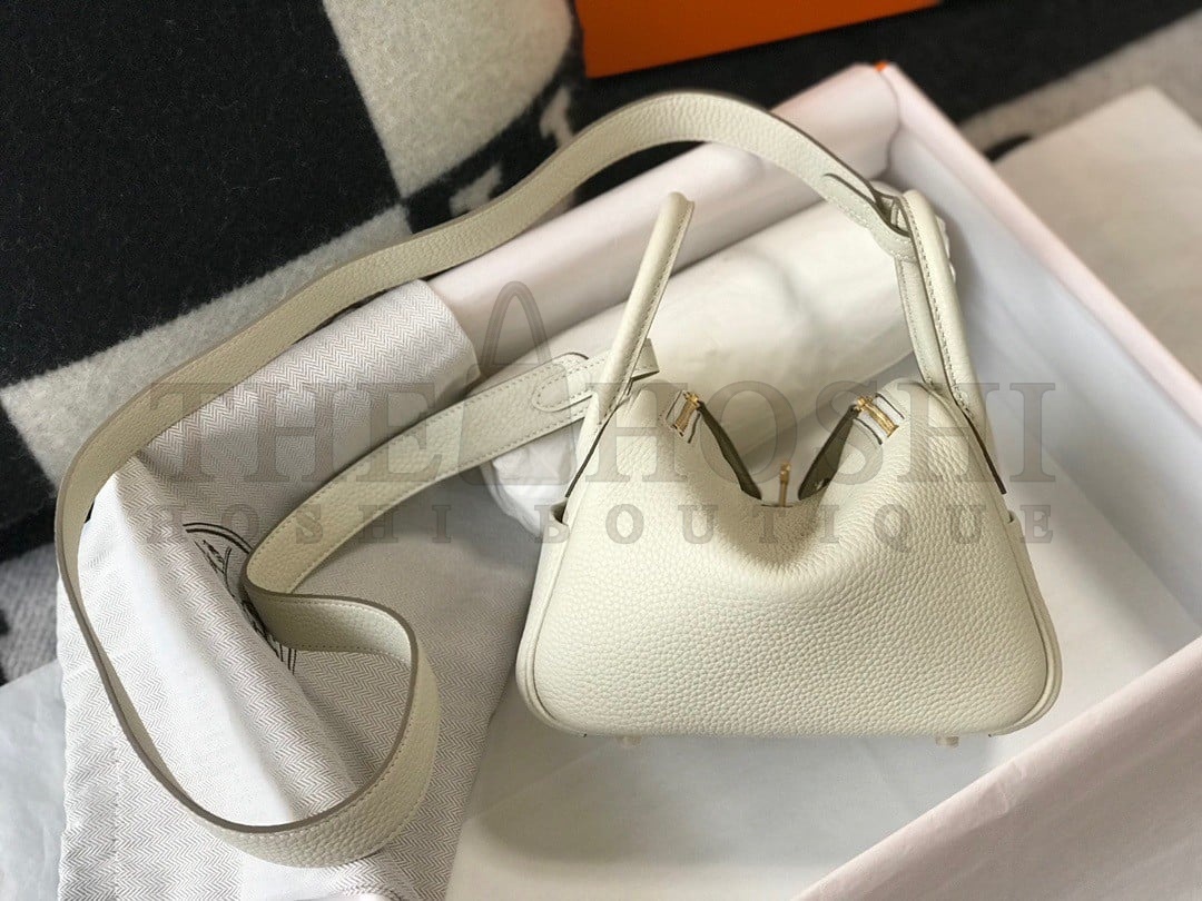 H**me5 Lindy Mini Bag In Craie Clemence Leather GHW Master Quality