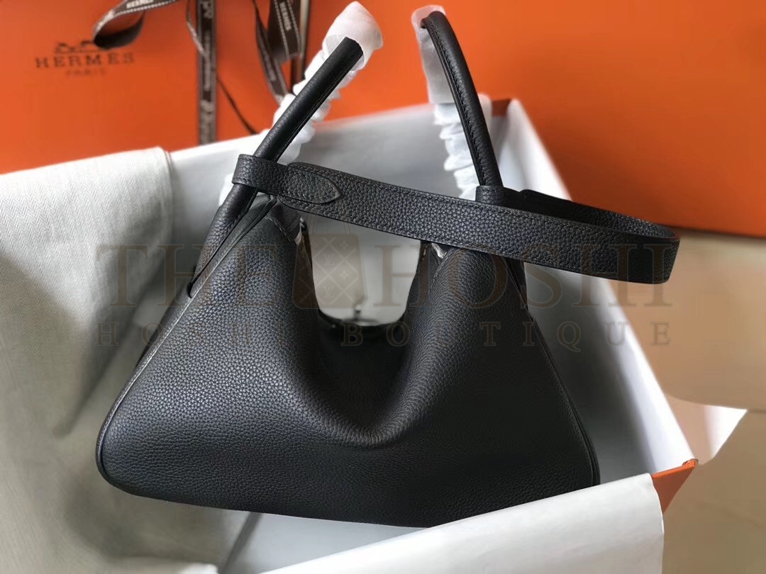 H**me5 Lindy 26cm Bag In Black Clemence With PHW Master Quality